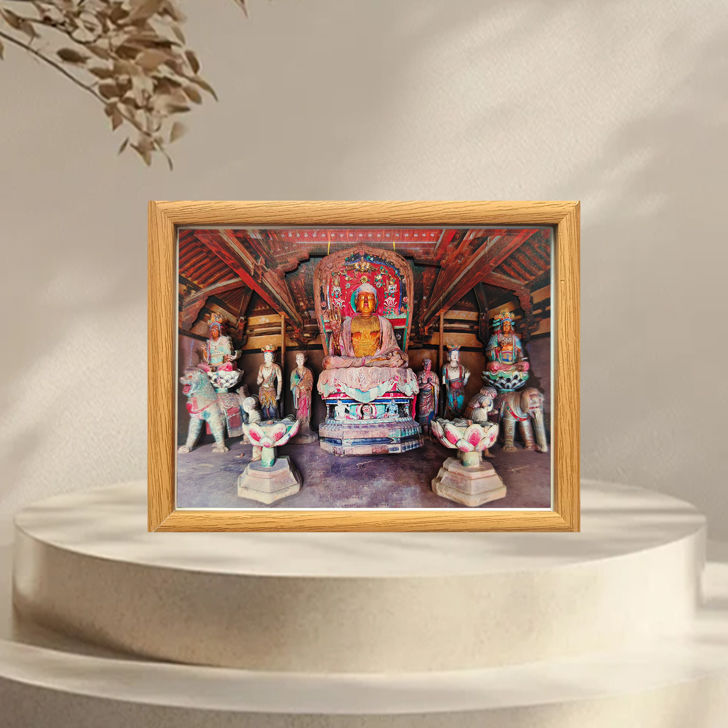 纸喜爱 纸雕相框 景区文创系列-南禅寺 8寸3D立体画 创意摆件 文创周边 纸质工艺品 定制礼品详情图1